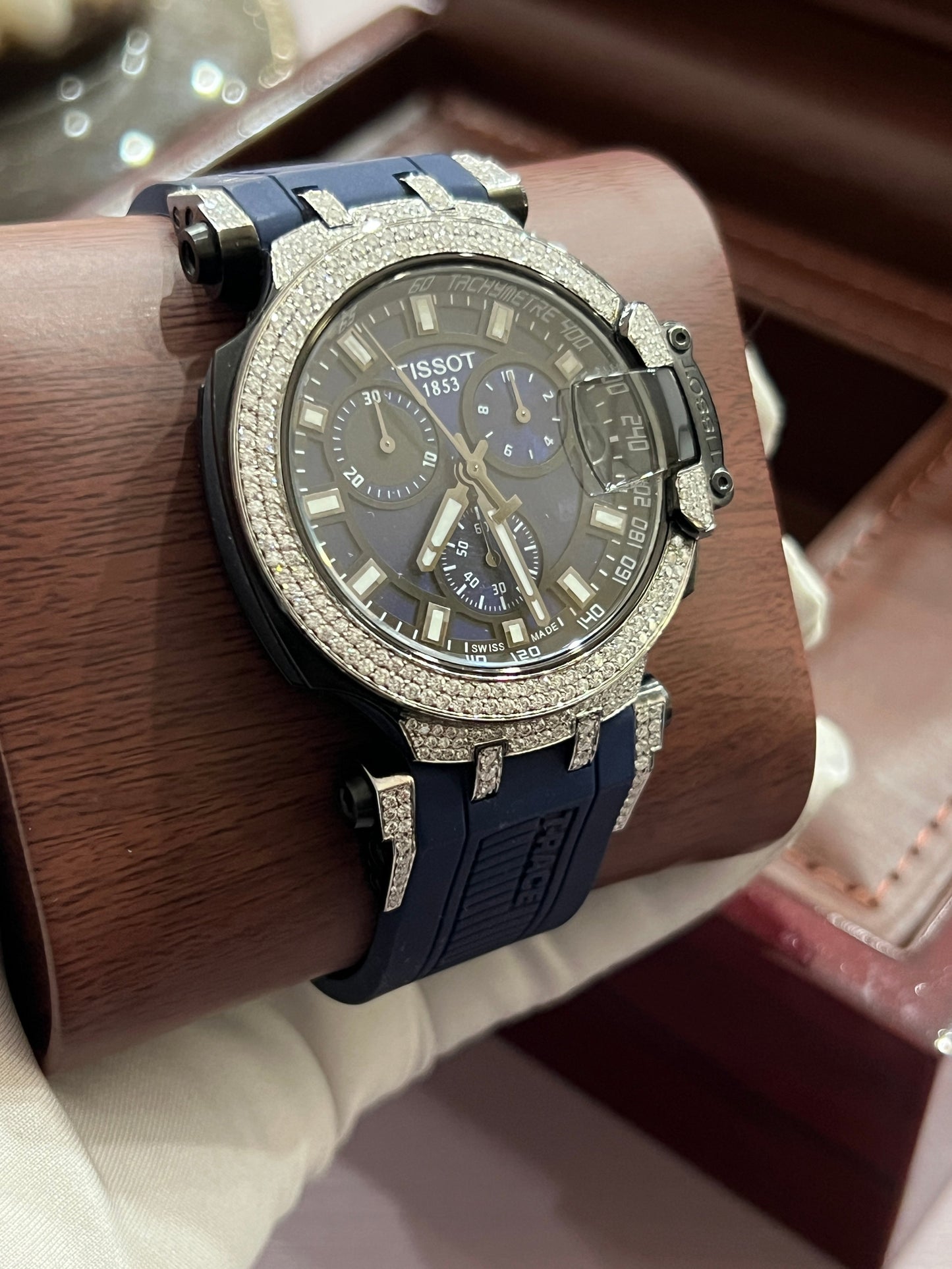 T-Race Moissanite Diamond Chronograph Black Men's Watch