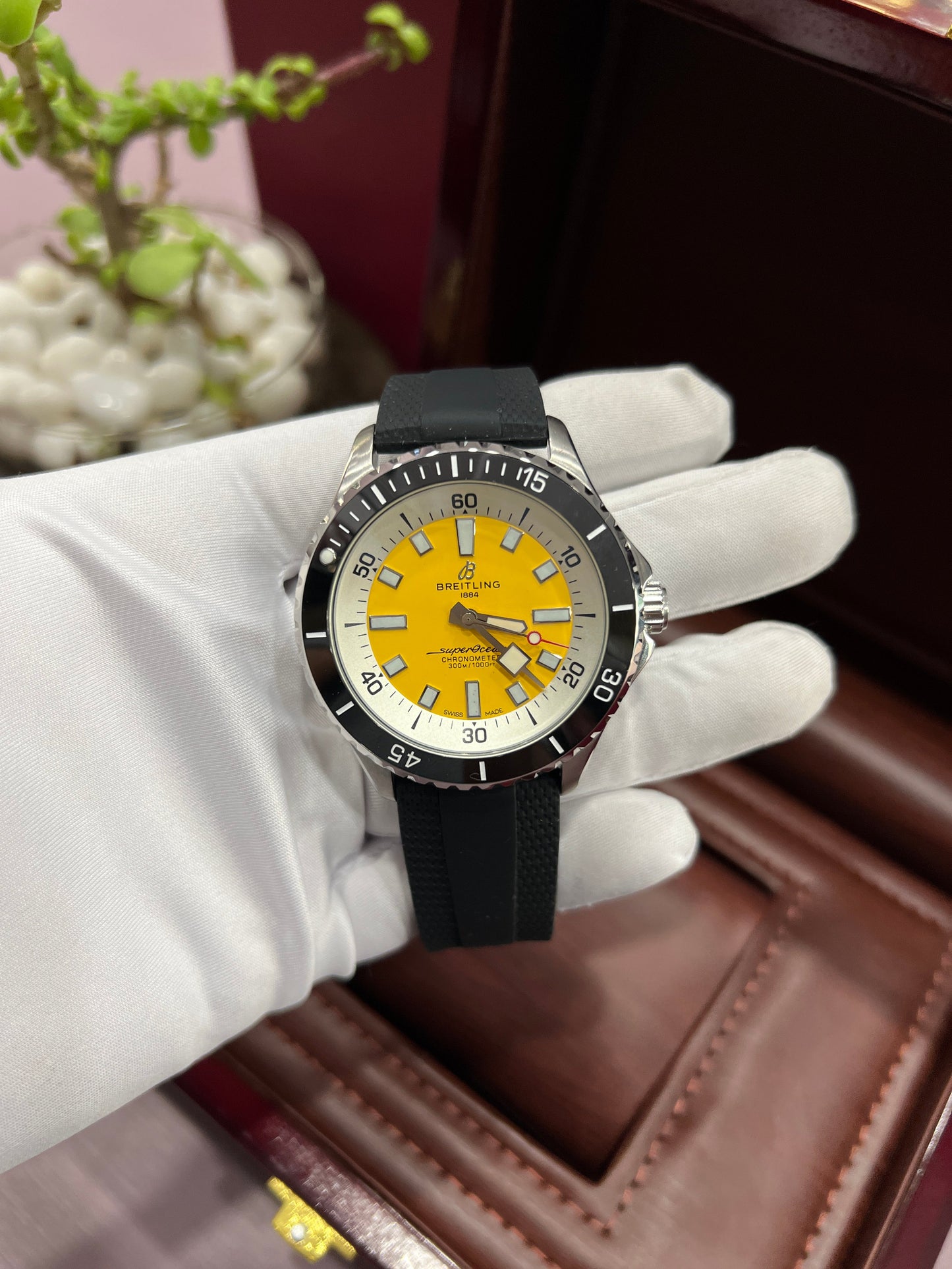 WATCH SUPEROCEAN 42 SS YELLOW DIAL AUTOMATIC WINDING MEN'S WATCH