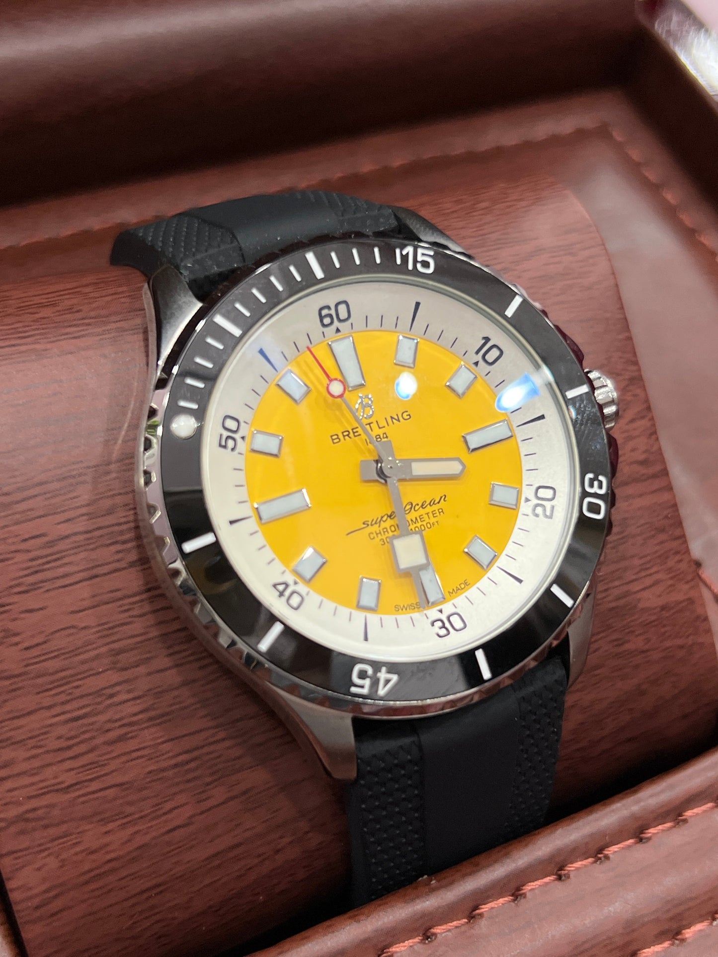WATCH SUPEROCEAN 42 SS YELLOW DIAL AUTOMATIC WINDING MEN'S WATCH